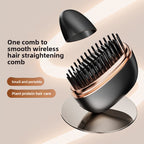 Mini Wireless Hair Straightening Comb – Portable & Rechargeable