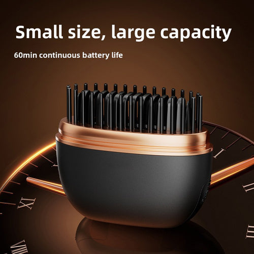 Mini Wireless Hair Straightening Comb – Portable & Rechargeable